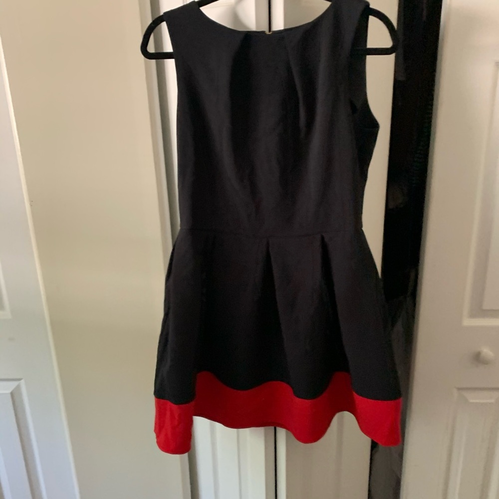 Black and red a line dress